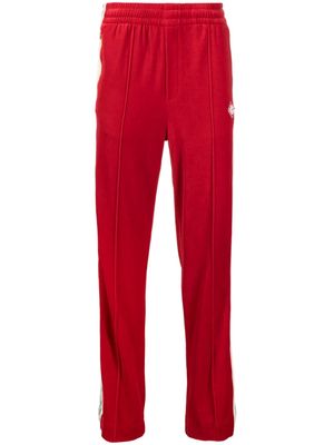 Casablanca logo-patch striped track pants - Red