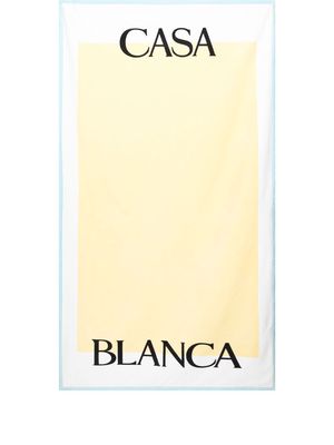 Casablanca logo-print beach towel - Yellow