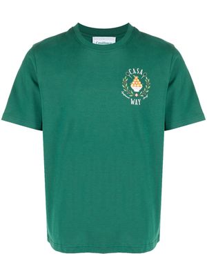 Casablanca logo-print cotton T-shirt - Green