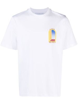 Casablanca logo-print crew neck T-shirt - White