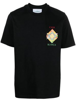 Casablanca logo-print organic cotton T-shirt - Black