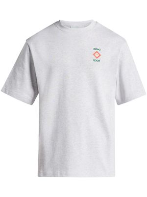 Casablanca logo-print organic cotton T-shirt - Grey