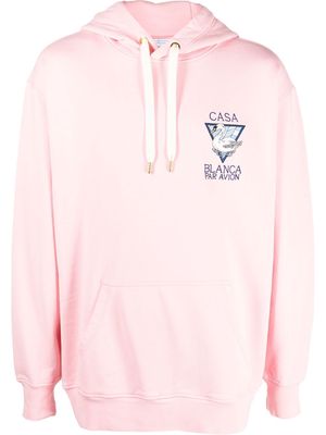 Casablanca logo-print pullover hoodie - Pink