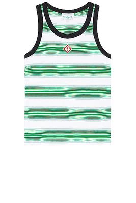 Casablanca Logo Stripe Ringer Tank in Multi