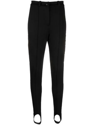 Casablanca lyocell-cotton blend stirrup trousers - Black