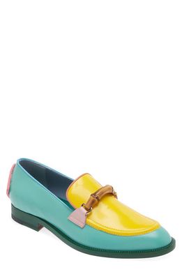 Casablanca Memphis Colorblock Loafer in Mint/Yellow