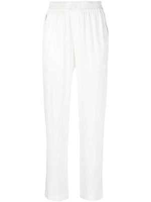 Casablanca monogram jacquard silk trousers - White