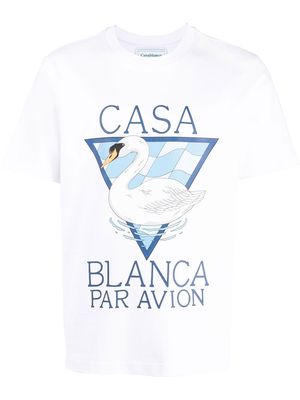 Casablanca Par Avion screen-printed T-shirt - White