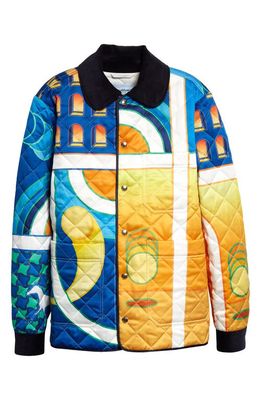 Casablanca Paysage Print Quilted Hunting Jacket