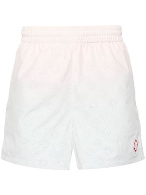 Casablanca perforated-monogram gradient shorts - Pink