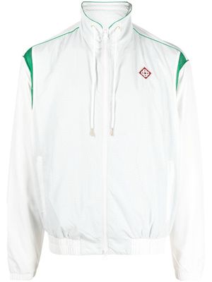 Casablanca perforated panelled track jacket - White