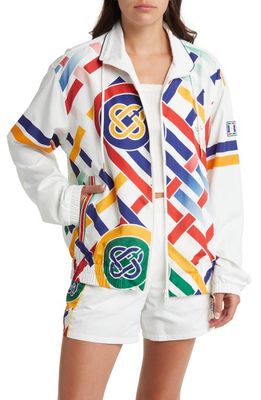 Casablanca Ping Pong Shell Track Jacket in White