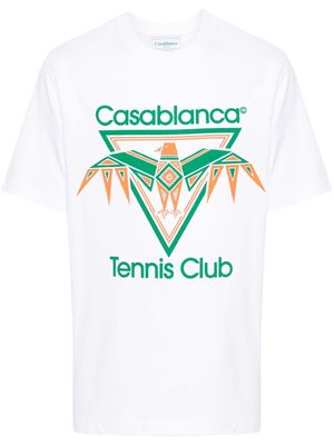 Casablanca Playful Eagle-print cotton T-shirt - White