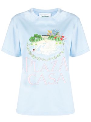 Casablanca Plaza Casa print T-shirt - Blue