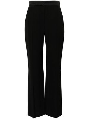 Casablanca pressed-crease long-length straight-leg trousers - Black