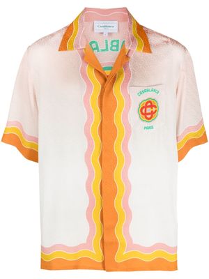 Casablanca printed short-sleeved shirt - Neutrals