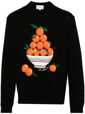 Casablanca Pyramide D'Oranges intarsia-knit jumper - Black