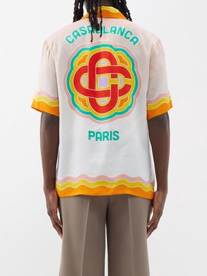 Casablanca - Rainbow Monogram Silk Shirt - Mens - Multi