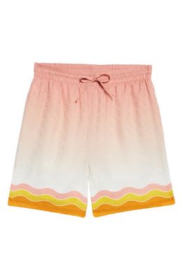 Casablanca Rainbow Monogram Silk Shorts
