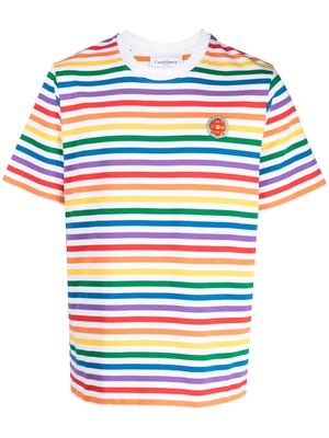 Casablanca Rainbow Stripe T-shirt - White