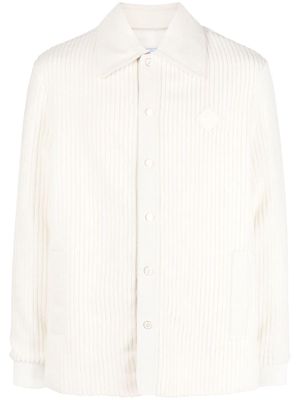 Casablanca ribbed buttoned cardigan - White