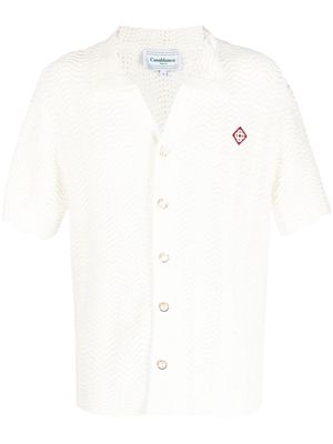 Casablanca ripple knit shirt - White