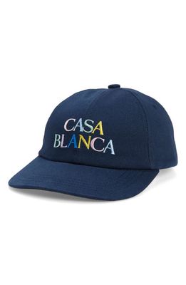 Casablanca Stacked Logo Embroidered Baseball Cap