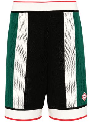 Casablanca striped mesh shorts - Green
