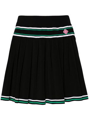 Casablanca striped pleated skirt - Black