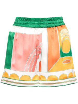 Casablanca Summer Court silk shorts - Orange