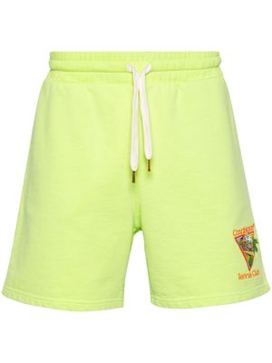 Casablanca Tennis Club-embroidered track shorts - Green