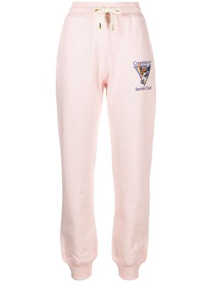 Casablanca Tennis Club-embroidery track pants - Pink
