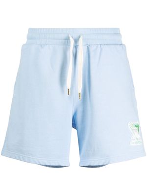 Casablanca Tennis Club Icon-appliqué shorts - Blue