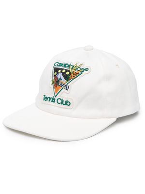 Casablanca Tennis Club Icon cotton cap - White