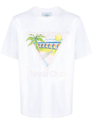 Casablanca Tennis Club Icon jersey T-shirt - White