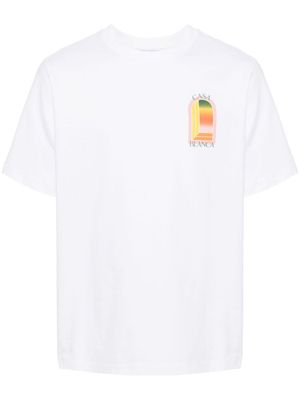 Casablanca Tennis Club Icon organic cotton T-shirt - White