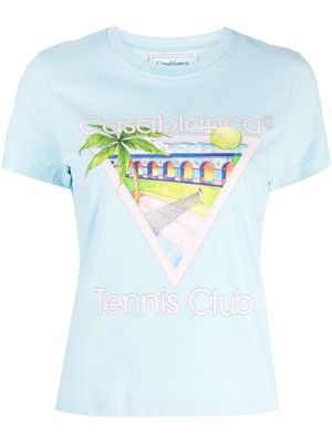 Casablanca Tennis Club Icon T-shirt - Blue