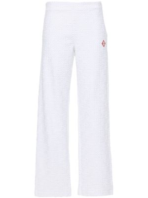 Casablanca towelling-finish track trousers - White