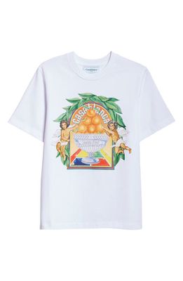 Casablanca Triomphe d'Orange Organic Cotton Graphic T-Shirt in Triomphe D Orange