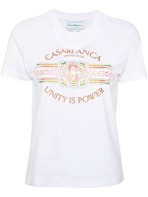 Casablanca Unity Is Power cotton T-shirt - White