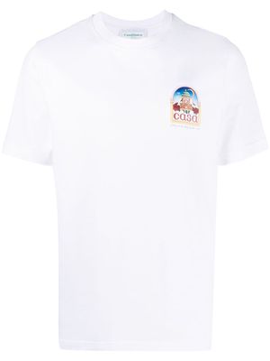 Casablanca Vue De L'Arche organic-cotton T-shirt - White