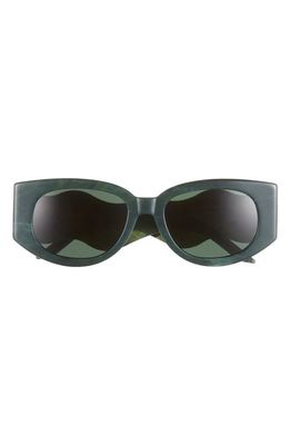 Casablanca Wave 54mm Sunglasses in Green Marble/Gold/Dark Green