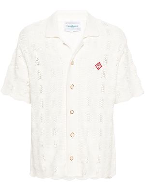 Casablanca Wavy Gradient crochet shirt - White