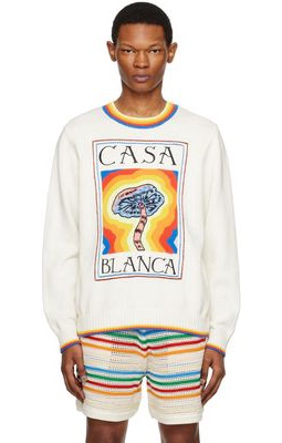 Casablanca White Mind Vibrations Sweater