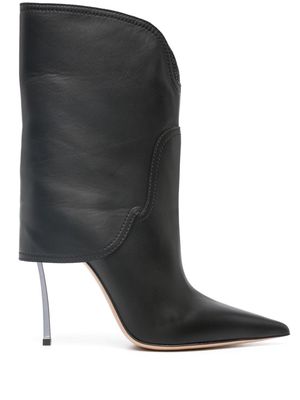 Casadei 100mm leather boots - Black