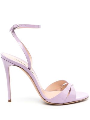 Casadei 110mm heeled leather sandals - Purple