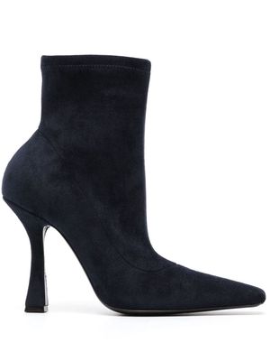 Casadei 110mm suede ankle boots - Blue