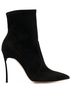 Casadei 115mm Blade suede ankle boots - Black