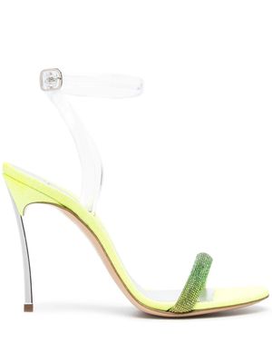 Casadei 120mm glittered high-heel sandals - Green