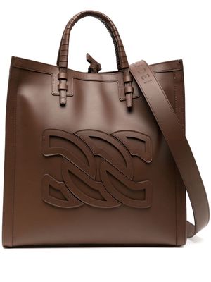 Casadei Beauriva leather tote bag - Brown